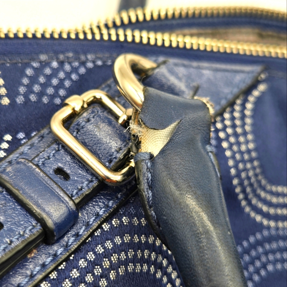 COACH Madison Sophia Satchel OP C Denim Blue Gold Hardware 2 Tags - Picture 15 of 15